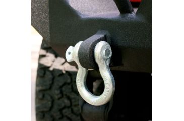 Image of Tuff Stuff Overland Front Bumper w/ D-Rings for 87-06 Jeep Wrangler YJ/TJ, Matte, Black, NSN N, TS-FB-8706