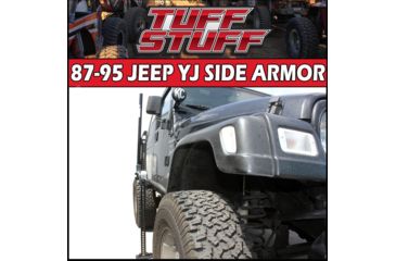 Image of Tuff Stuff Overland Rock Sliders w/ Step for 87-95 Jeep Wrangler YJ, NSN N, TS-RSL-8795