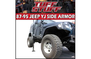Image of Tuff Stuff Overland Rock Sliders w/ Step for 87-95 Jeep Wrangler YJ, NSN N, TS-RSL-8795