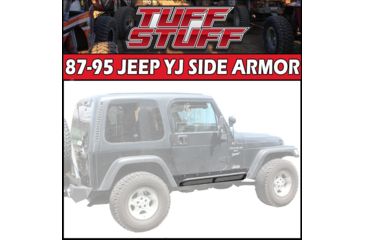 Image of Tuff Stuff Overland Rock Sliders w/ Step for 87-95 Jeep Wrangler YJ, NSN N, TS-RSL-8795