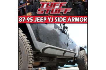 Image of Tuff Stuff Overland Rock Sliders w/ Step for 87-95 Jeep Wrangler YJ, NSN N, TS-RSL-8795