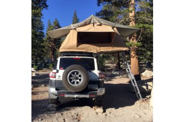 Image of Tuff Stuff Overland Rooftop Tent 2 Person Delta Overland Sand, Sand Tent/Black Cover, NSN N, TS-RTT-DLT