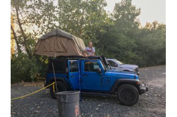 Image of Tuff Stuff Overland Rooftop Tent 2 Person Delta Overland Sand, Sand Tent/Black Cover, NSN N, TS-RTT-DLT
