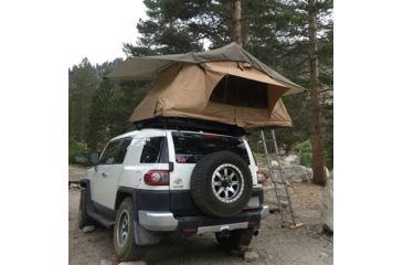 Image of Tuff Stuff Overland Rooftop Tent 2 Person Delta Overland Sand, Sand Tent/Black Cover, NSN N, TS-RTT-DLT