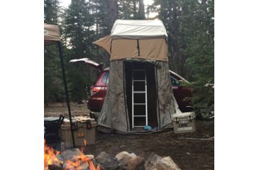 Image of Tuff Stuff Overland Rooftop Tent & Annex Room 3 Person Ranger Overland Sand, Sand Tent/Black Cover, NSN N, TS-RTT-ANX-RAN