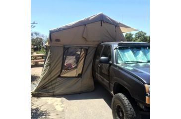 Image of Tuff Stuff Overland Rooftop Tent & Annex Room 3 Person Ranger Overland Sand, Sand Tent/Black Cover, NSN N, TS-RTT-ANX-RAN