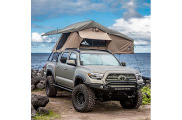 Image of Tuff Stuff Overland Rooftop Tent & Annex Room 3 Person Ranger Overland Sand, Sand Tent/Black Cover, NSN N, TS-RTT-ANX-RAN