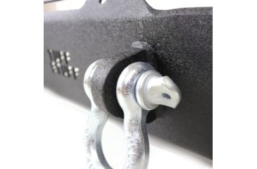 Image of Tuff Stuff Overland Stubby Front Winch Bumper for 87-06 Jeep Wrangler TJ/YJ, Matte, Black, NSN N, TS-FB-8706-STB