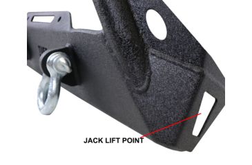 Image of Tuff Stuff Overland Stubby Front Winch Bumper for 87-06 Jeep Wrangler TJ/YJ, Matte, Black, NSN N, TS-FB-8706-STB