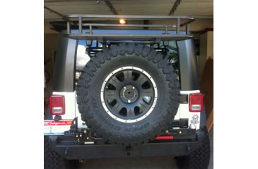 Image of Tuff Stuff Overland Tire Carrier Mounted Storage &amp; Cooler Rack System for 2 x 2 Inch Carriers, NSN N, TS-TCICR