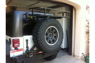 Image of Tuff Stuff Overland Tire Carrier Mounted Storage &amp; Cooler Rack System for 2 x 2 Inch Carriers, NSN N, TS-TCICR