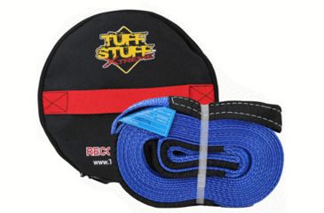 Image of Tuff Stuff Overland Tree Saver Winch Strap w/ Storage Case, 30 Foot x 2.5 Inch, 17 637 Lb Towing, NSN N, TS-WS-30-XT
