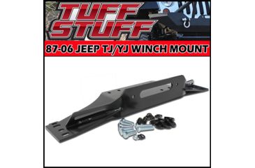 Image of Tuff Stuff Overland Winch Mount Plate Raised for 87-06 Jeep Wrangler YJ/TJ, NSN N, TS-RJWM-8706