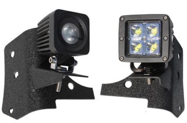 Image of Tuff Stuff Overland Windshield Light Mounting Brackets for 97-06 Jeep Wrangler TJ, Black, NSN N, TS-WLM-9706