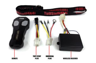 Image of Tuff Stuff Overland Wireless Winch Remote Control, 12V, Black/Gray, NSN N, TS-RMT-UNV-LND