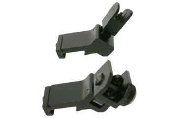 Image of Tuff Zone Offset Deployable Front and Rear Sight, Black, TZ-MSAFR