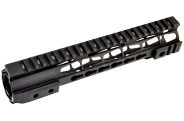 Image of USED Tuff Zone AR-10 Handguard 10in, w/ Short Quads Clamp, On KeyMod Free Float, Hard Andonized, TZ-MRF30810, EDEMO1