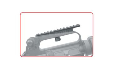 Image of Tuff Zone AR-15/ M16 Carry Handle Mount Stanag - 12 Slots, Hard Andonized, TZ-MR12