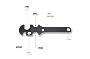 Image of Tuff Zone Armorer's Wrench, All in One - Breaker Bar/Torque Wrench, TZ-TWR04