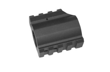 Image of Tuff Zone Low Profile Gas Block w/ Top &amp; Bottom Rails, Black Andonized, TZ-MGB2