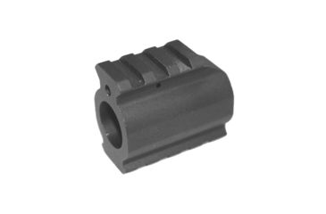 Image of Tuff Zone Low Profile Gas Block w/ Top &amp; Bottom Rails, Black Andonized, TZ-MGB2