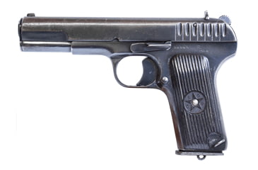 Image of Tula Tokarev TT-33 Pistol, 7.62x25mm Tokarev, 4.6 in barrel, blued carbon steel frame, black plastic grip, short recoil semi-automatic, fixed combat, 8 round magazine, Tokarev TT-33-1-FRRMPG