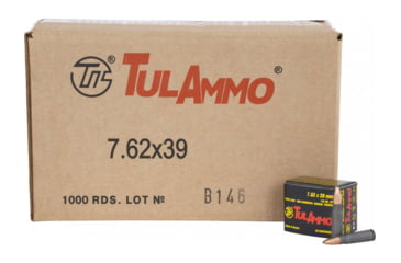 Image of TulAmmo 7.62x39mm 122 Grain Hollow Point Steel Rifle Ammo, 20 Rounds, UL076202