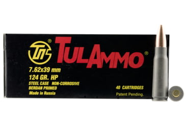 Image of Tulammo UL076209 Rifle 7.62x39mm 124 Gr Full Metal Jacket FMJ 40 Bx/ 25 Cs