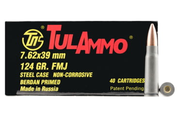 Image of Tulammo UL076211 Rifle 7.62x39mm 124 Gr Hollow Point HP 40 Bx/ 25 Cs