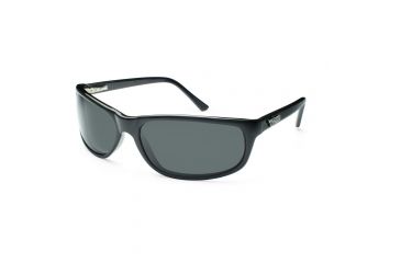 Image of Typhoon Cancun Sunglasses - Shiny Black Frame, Horizon Grey Polarized Lenses 916TBK