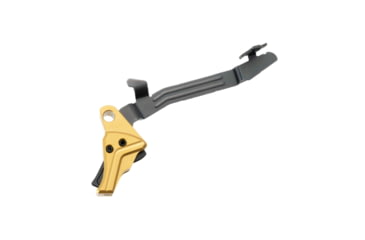 Image of Tyrant CNC I.T.T.S. Pistol Trigger w/ Bar, Glock 43/43x/48, Flat, 3.5lb, Gold/Black, TD-G43TRIG-GOLD-BLK-BAR