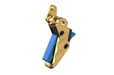 Image of Tyrant CNC Intellifire Pistol Triggerm SIG Sauer P365, Gold Shoe/Blue Hardware, TD-P365-TRIG-Gold-Blue