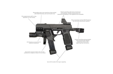 Image of Tyrant CNC SIG P365 Carbine Conversion Kit, Arsenal Grey, TD-P365TWS-AG