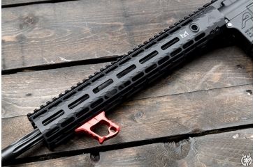 Image of Tyrant CNC AR-15 Halo Handstop, Red, TD-772R-M