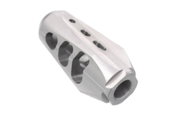 Image of Tyrant CNC CyberBrake Compensating Muzzle Brake, .223/5.56, 1/2x28, Raw Steel, TD-CB223-Raw