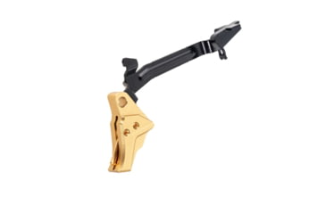 Image of Tyrant CNC Glock Gen 3-4 Pistol Trigger, w/ Bar, Gold/Gold, TD-GTRIG-3-4-Go-Go-BAR