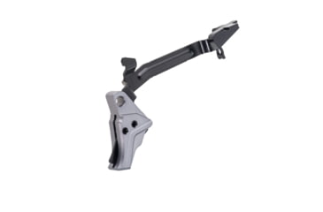 Image of Tyrant CNC Glock Gen 3-4 Pistol Trigger, w/ Bar, Grey/Black, TD-GTRIG-3-4-Gr-Bla-BAR