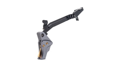 Image of Tyrant CNC Glock Gen 3-4 Pistol Trigger, w/ Bar, Grey/Gold, TD-GTRIG-3-4-Gr-G-BAR
