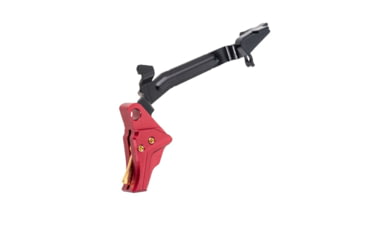 Image of Tyrant CNC Glock Gen 3-4 Pistol Trigger, w/ Bar, Red/Gold, TD-GTRIG-3-4-R-G-BAR