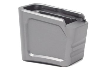 Image of Tyrant CNC Glock Magazine Extension, G19/23, 9mm/.40, 4/5-Rounds, Grey, TD-G19MAGEX-G