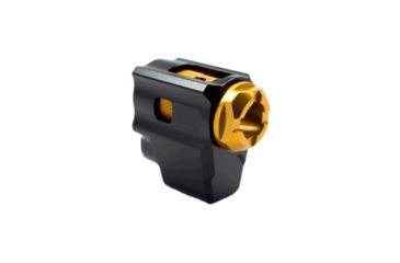 Image of Tyrant CNC T-Comp Glock 43 Compensator, Black/Gold, TD-G43COMP-BLK/GLD