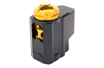 Image of Tyrant CNC T-Comp Sig Sauer Compensator, Model P320, Black/Gold, TD-P320COMP-BLK/GOLD