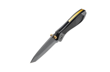 Image of Tyrant CNC T.D.C.001 3in Folding Knife, Tanto Blade, D2 Steel, Gold/Black, TD-TDC001-Black-Gold