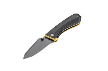 Image of Tyrant CNC T.D.C.002 3in Folding Knife, Tanto Blade, D2 Steel, Black/Gold, TD-TDC002-Black-Gold