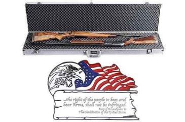 Image of T-Z Case 2nd Amendment Double Scope Rifle Shotgun Case 53x15x4.25, Silver TZ0053SD2