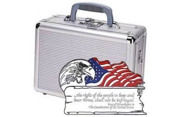 Image of TZ Case Duelly Twelve Pistol Case 12.5x9x6in Second Amendment, Silver TZ0012SS2