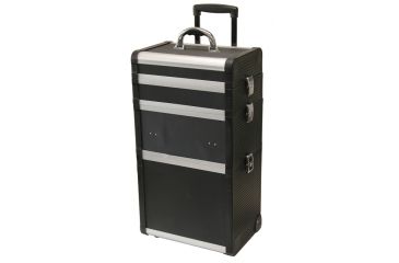 Image of Tz Case Abm 301t Bd Large Pro Beauty Case Black 3 Sections W Wheels Pull Handle