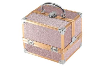Image of TZ Case Aluminum-Framed Compact Makeup Case, Rose Gold, 7.5 x 6.25 x 6.25in, AB-14 ROG