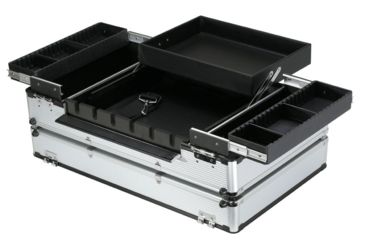 Image of TZ Case Aluminum-Framed Deluxe Barber/Stylist Case, Silver, 24.25 x 14.5 x 6.5in , AB-455 SS