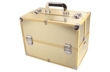 Image of TZ Case Aluminum-Framed Makeup Case, Gold, 14.25 x 9 x 9.25in, AB-16 GGS